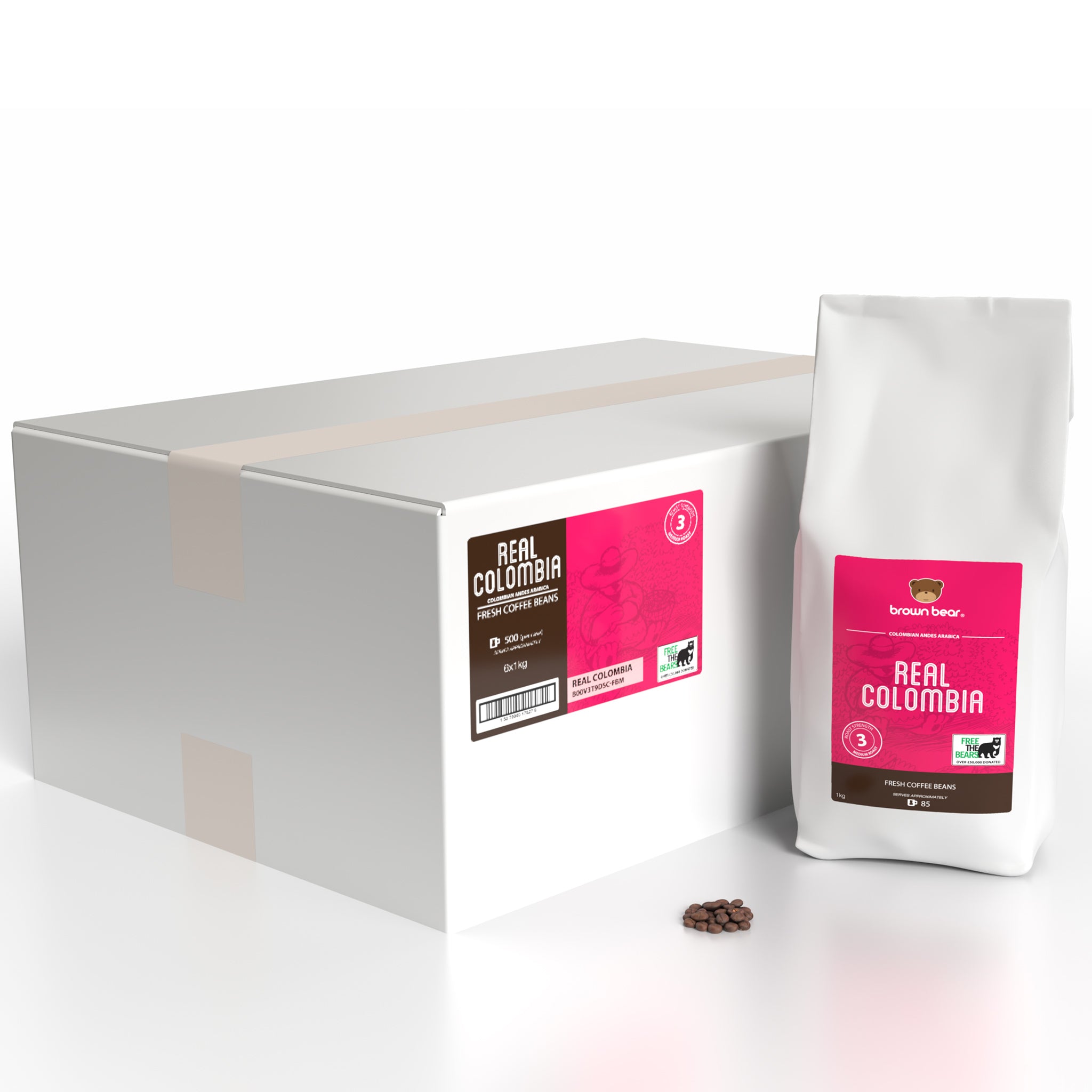 Medium Roast Coffee Case 6x1kg - Real Colombia
